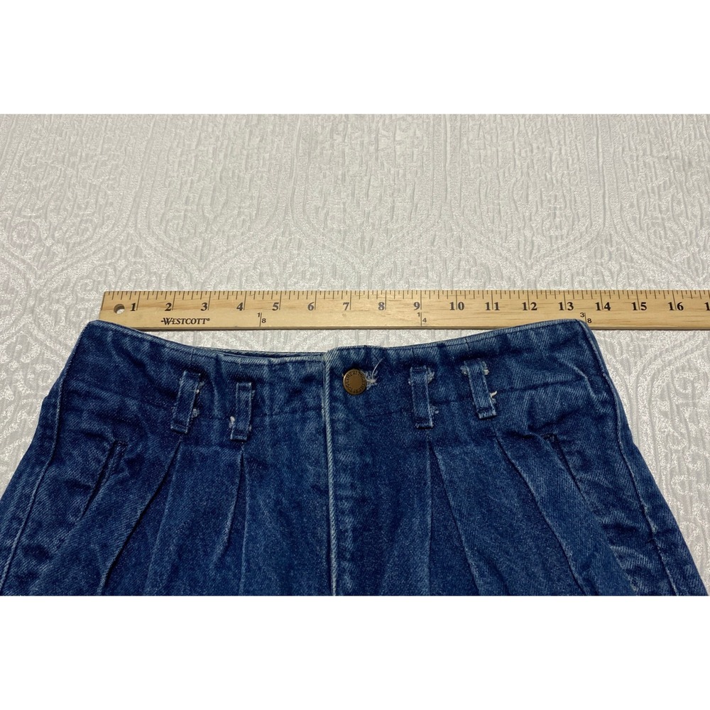 Vintage Together High Waist Pleated Blue Cotton Denim‎ Jeans Size 12 Made in USA - Picture 7 of 10